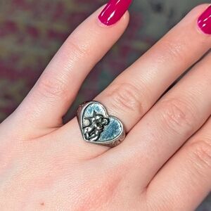 Kuurth Heart Cupid and Psyche Ring sz 6.5ish